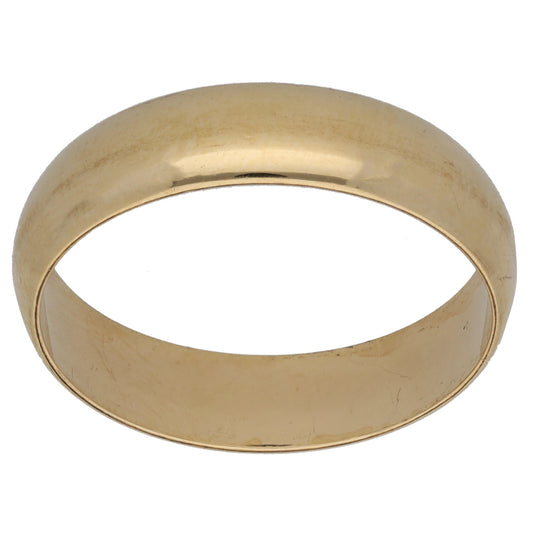 9ct Gold Plain Wedding Ring Size P