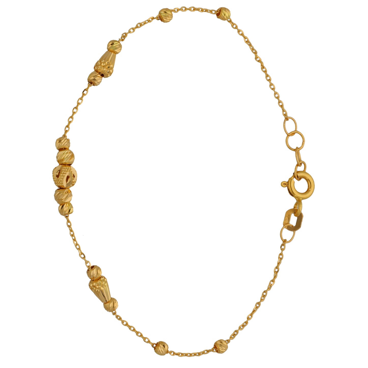 New 22ct Gold Beaded Bracelet