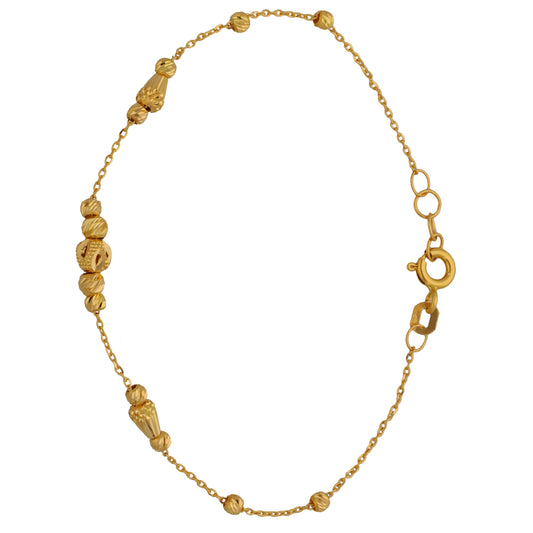 New 22ct Gold Beaded Bracelet