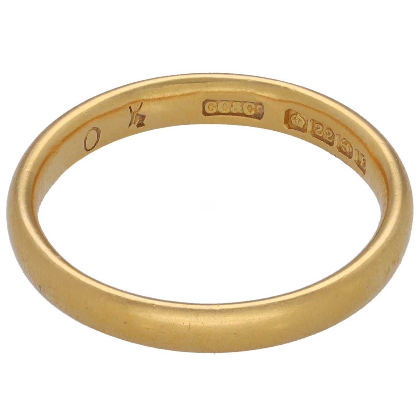 22ct Gold Plain Wedding Ring Size O