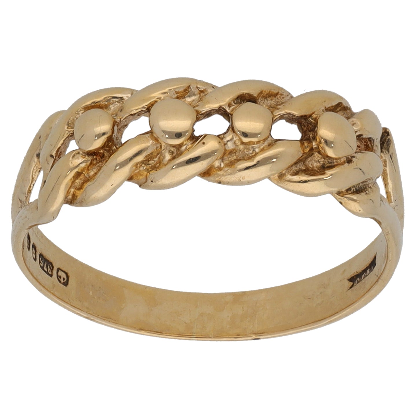 9ct Gold Keeper Ring Size O
