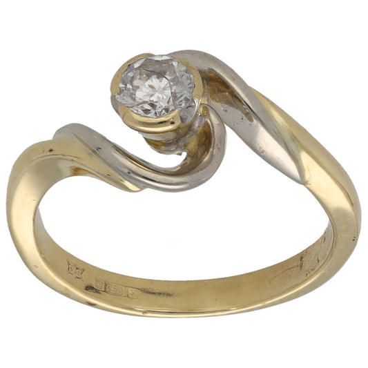 18ct Gold 0.25ct Diamond Solitaire Ring Size K