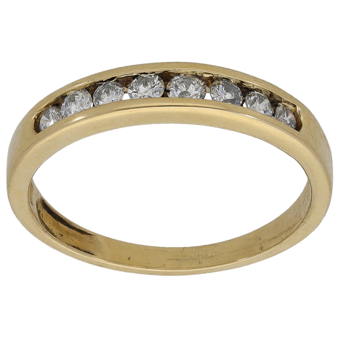 9ct Gold 0.25ct Diamond Half Eternity Ring Size K