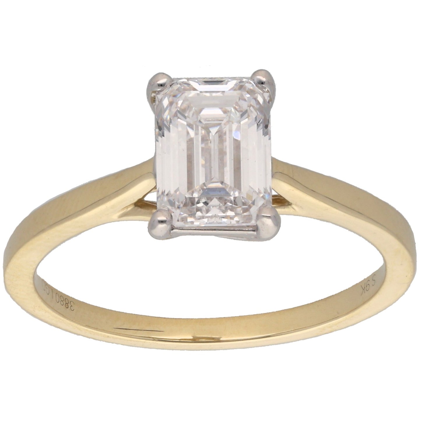 New 9ct Gold 2.00ct Labortary-Grown Diamond Solitaire Ring Size L-S