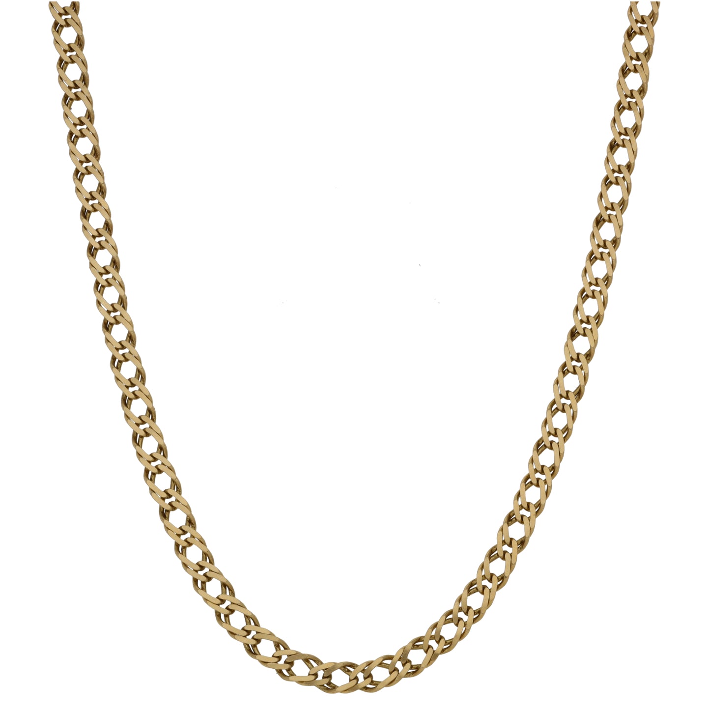 9ct Gold Double Curb Chain 18"