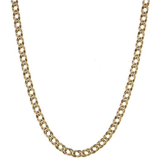 9ct Gold Double Curb Chain 18"