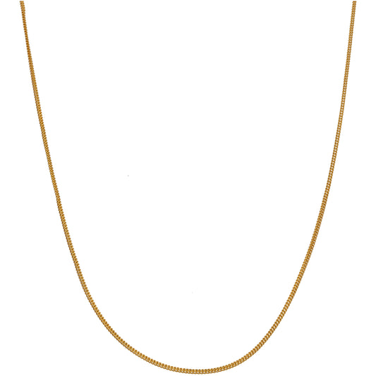 22ct Gold Curb Chain 18"
