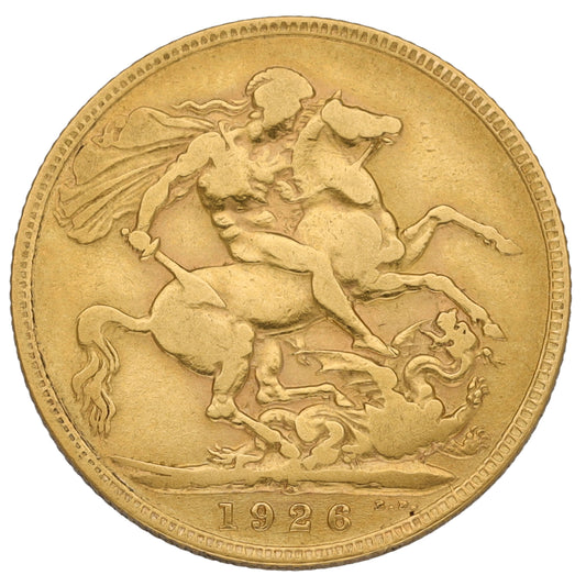 22ct Gold King George V Full Sovereign Coin 1926