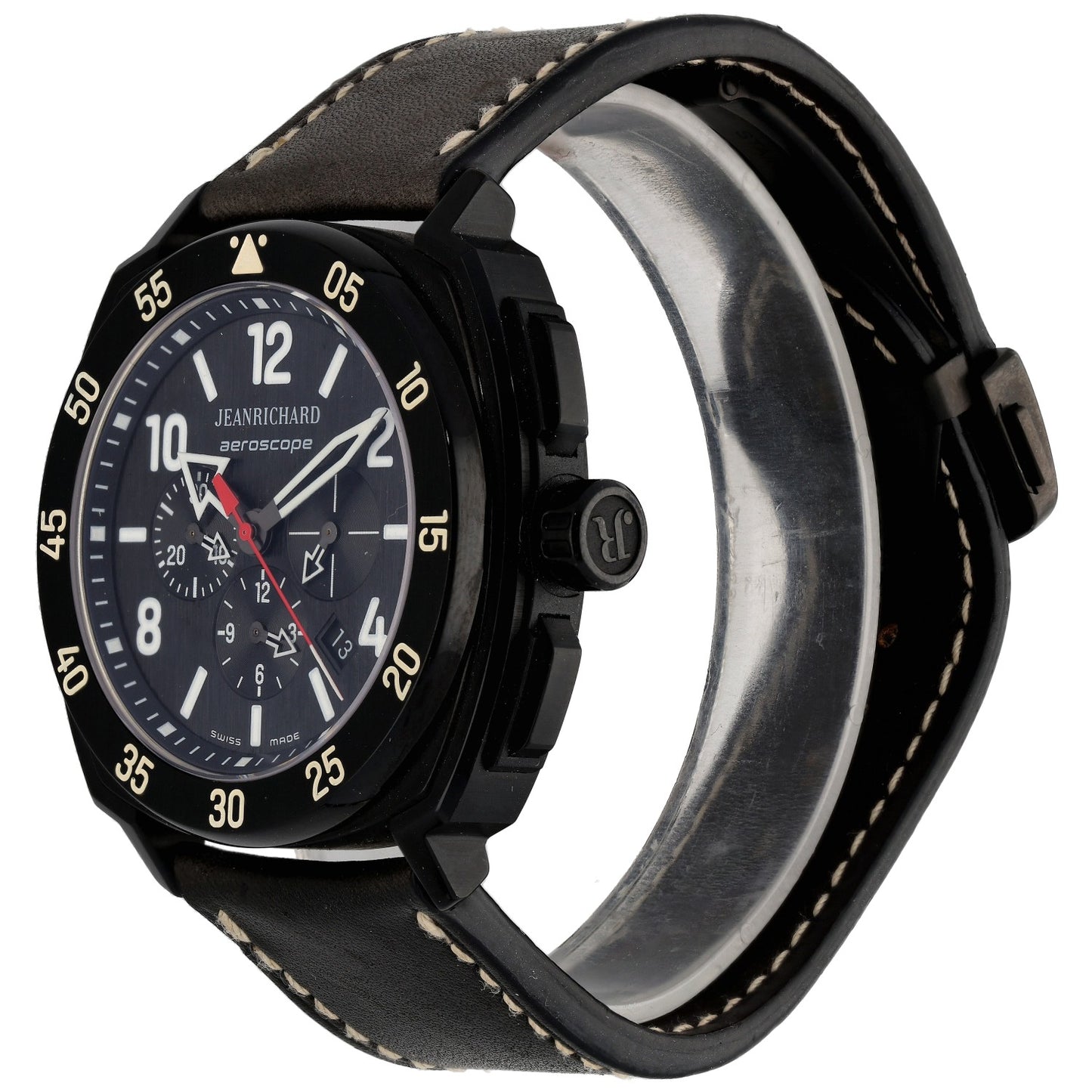 JeanRichard Aeroscope Chronograph 60650-21B 44mm DLC Titanium Watch