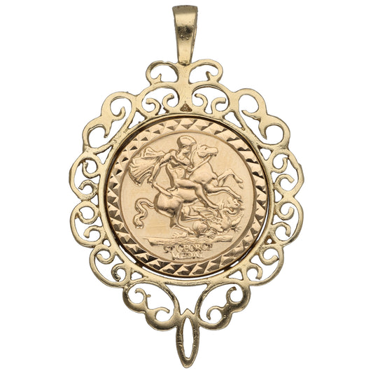 9ct Gold St George Pendant