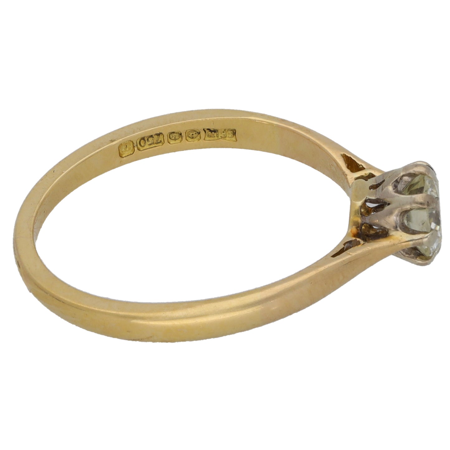 18ct Gold 0.42ct Diamond Solitaire Ring Size L