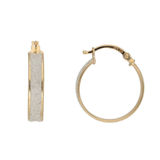 9ct Gold Ladies Creole Earrings