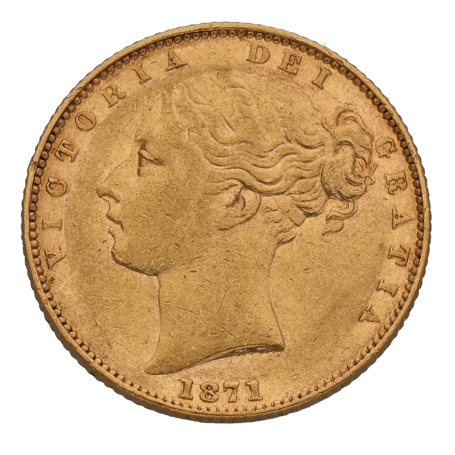 22ct Gold Queen Victoria Full Sovereign Coin 1871