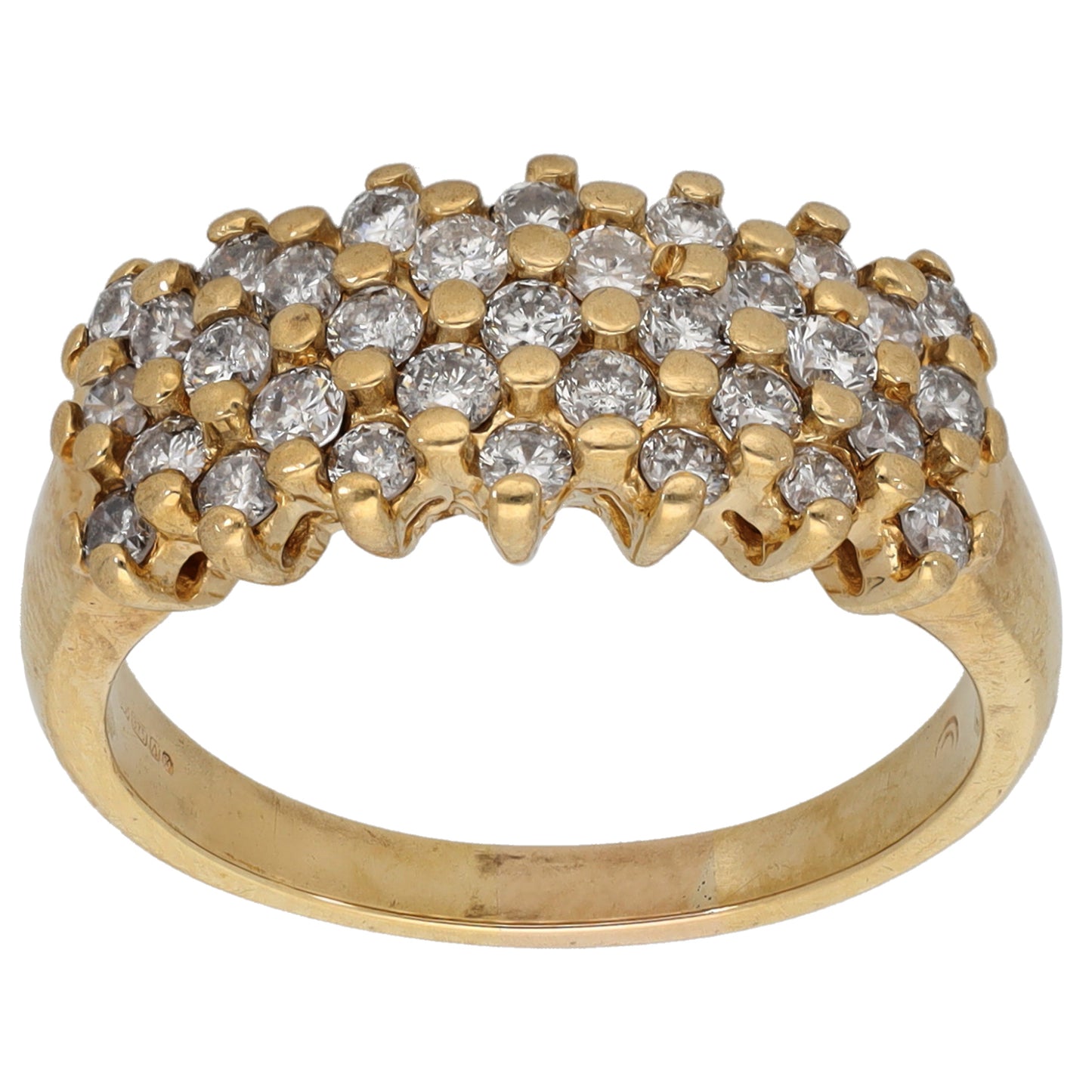 9ct Gold 0.66ct Diamond Dress/Cocktail Ring Size O