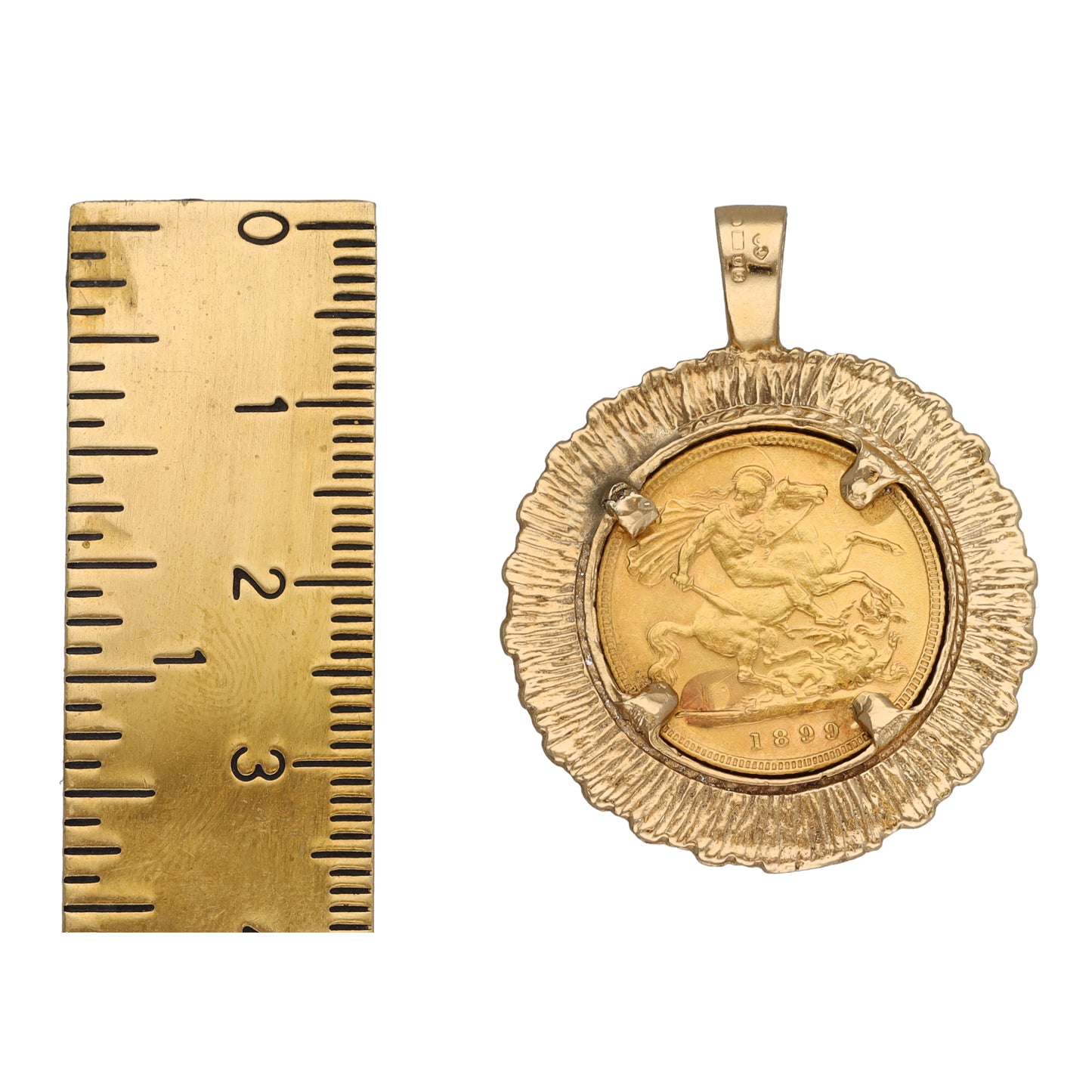 9ct Gold Half Sovereign Coin Pendant
