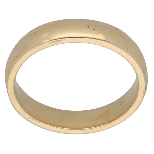 9ct Gold Plain Wedding Ring Size L