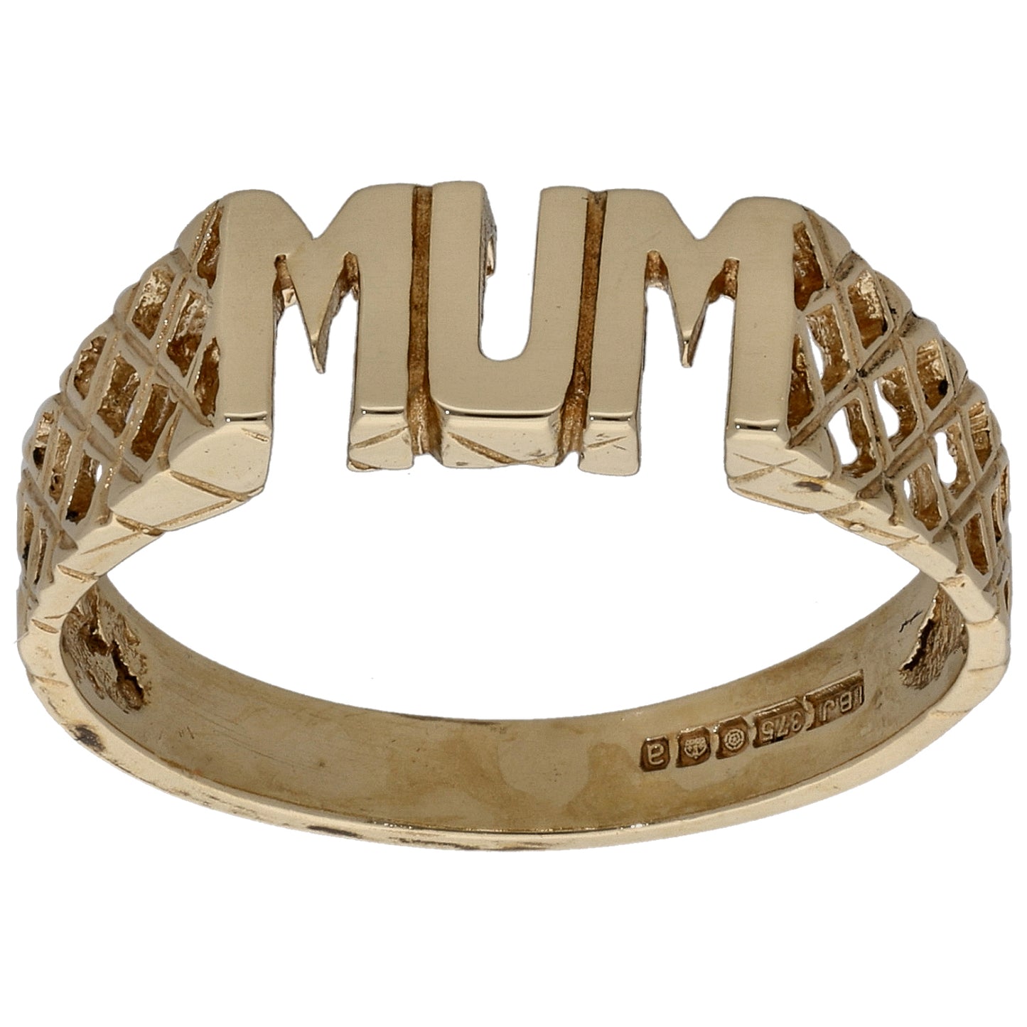 9ct Gold Mum/Mother Ring Size R