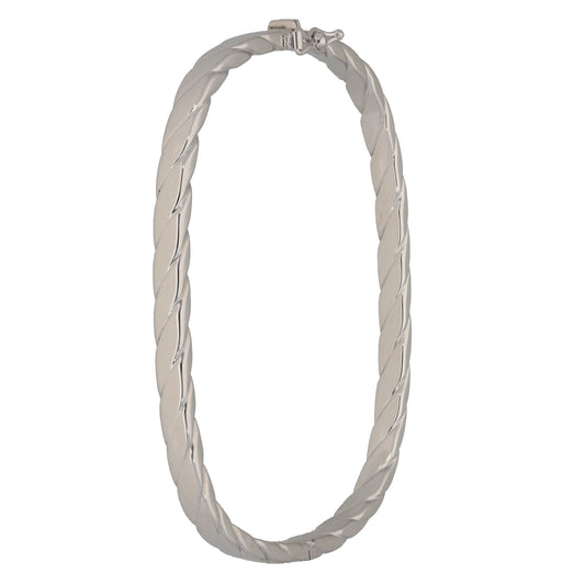 9ct White Gold Hinged/Clasp Bangle