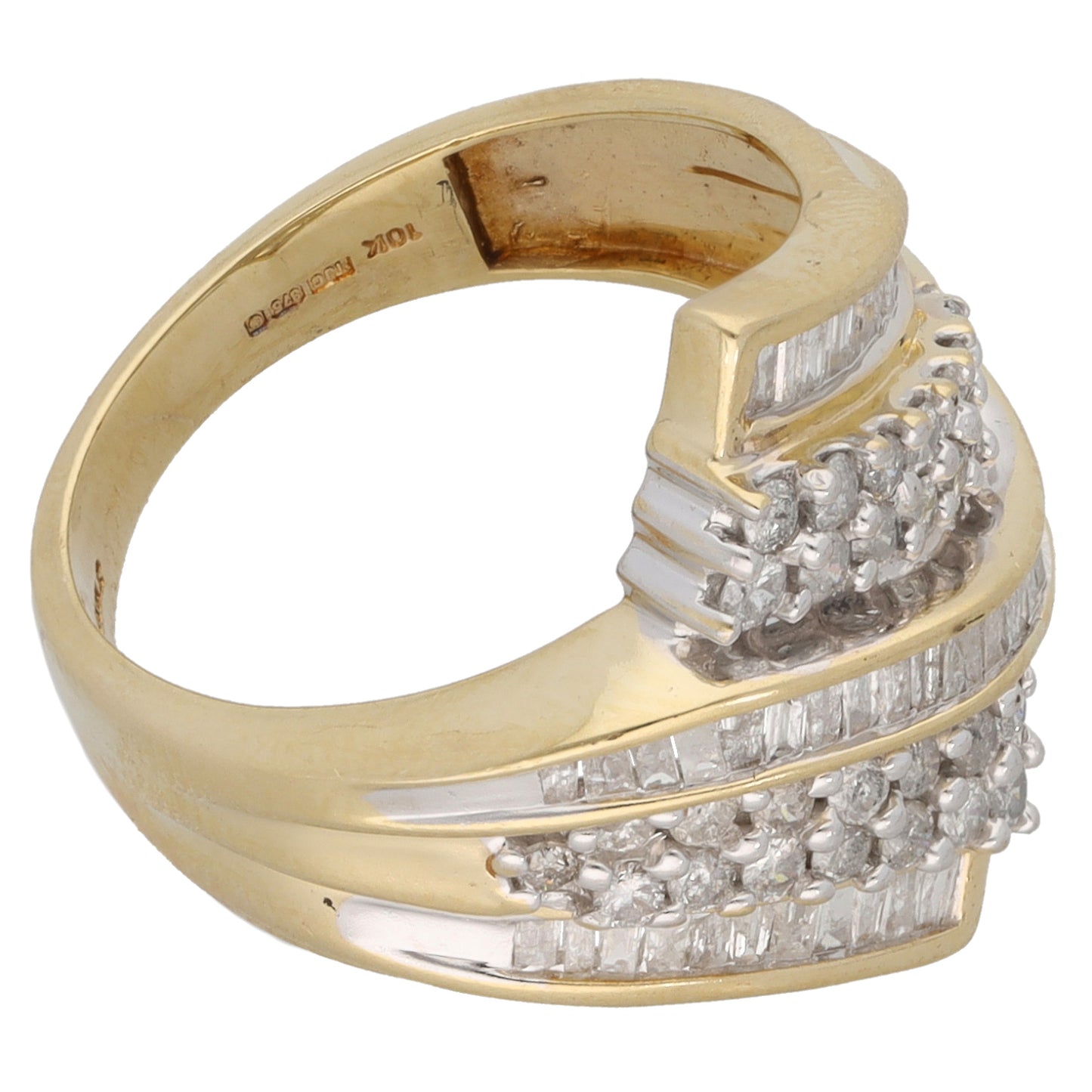 9ct Gold 1.03ct Diamond Alternative Ring Size N