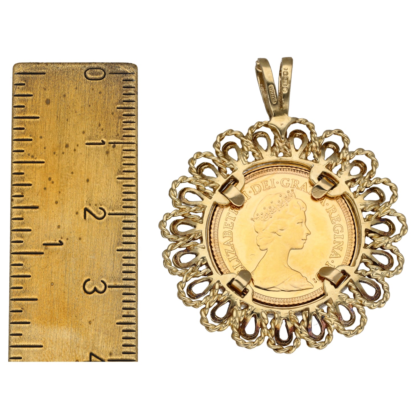 9ct Gold Half Sovereign Coin Pendant