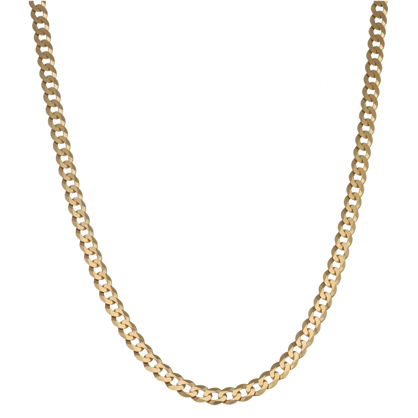 9ct Gold Curb Chain 18"