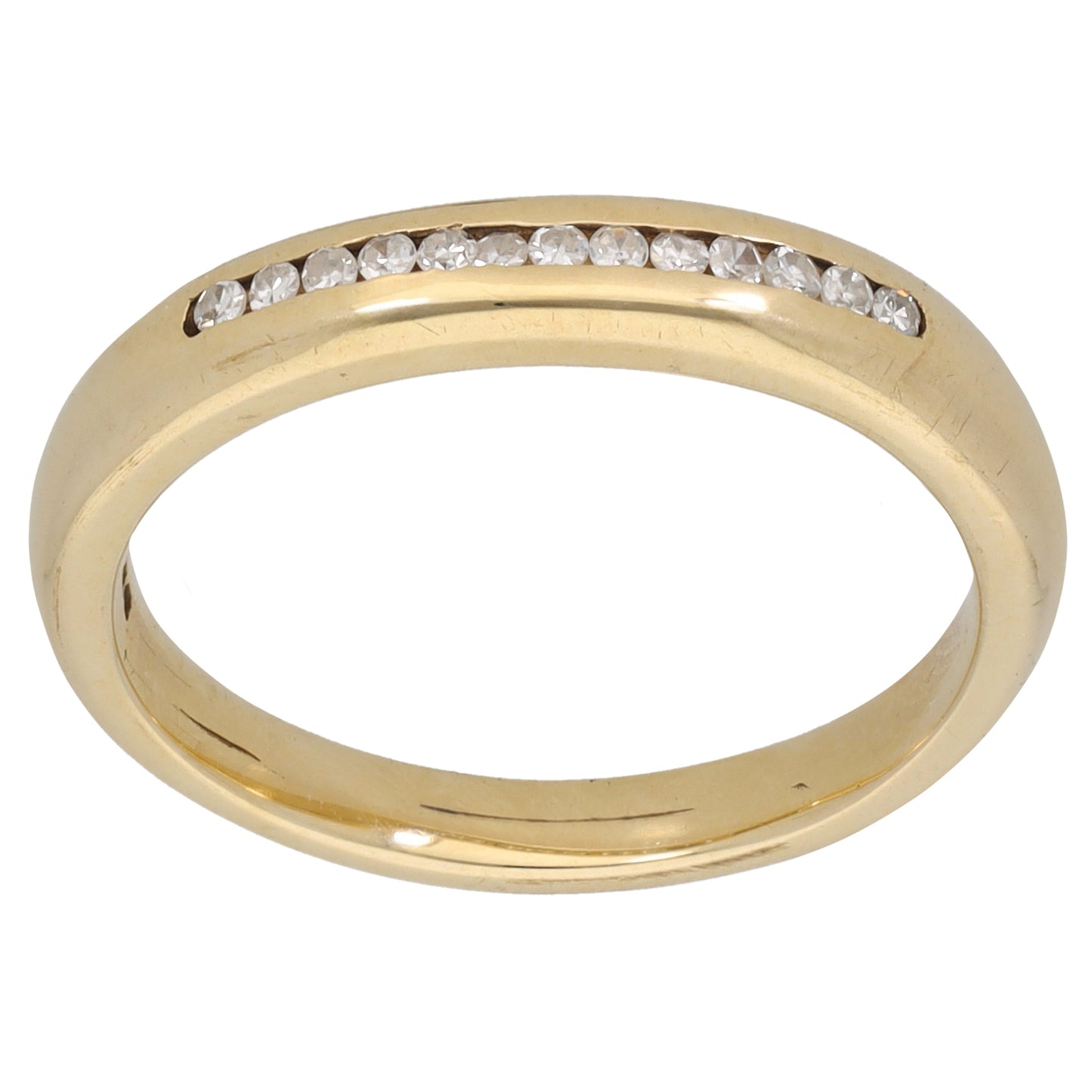 9ct Gold 0.13ct Diamond Half Eternity Ring Size N