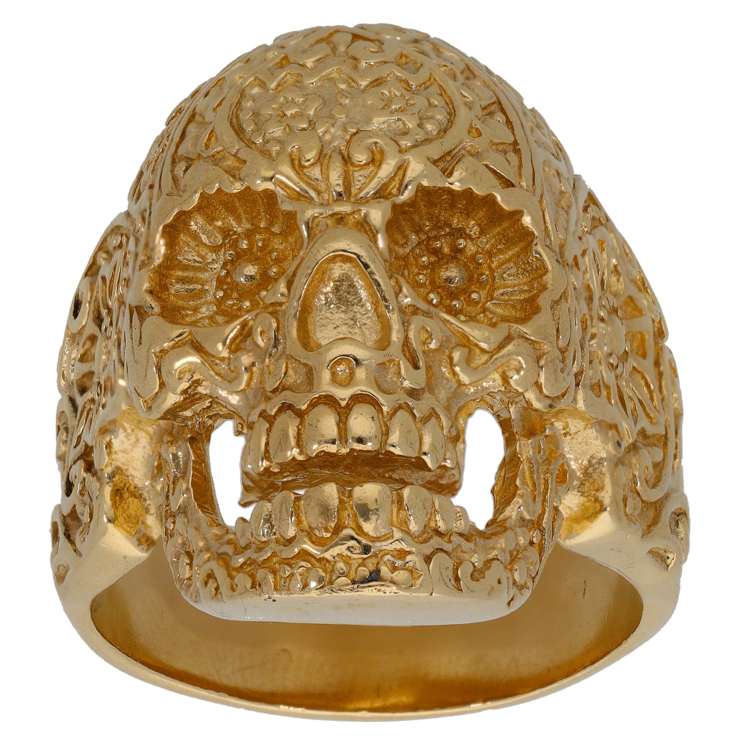 9ct Gold Skull Ring Size Y