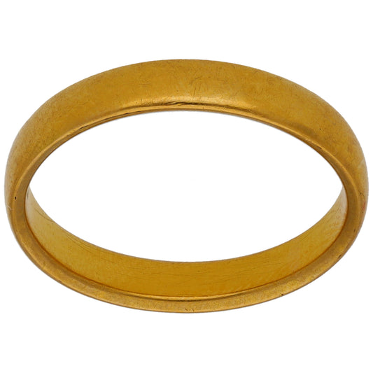 22ct Gold Plain Wedding Ring Size P