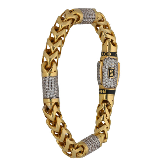 14ct Gold Cubic Zirconia Fancy Bracelet