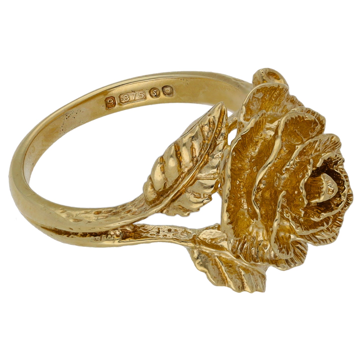 9ct Gold Flower Ring Size N