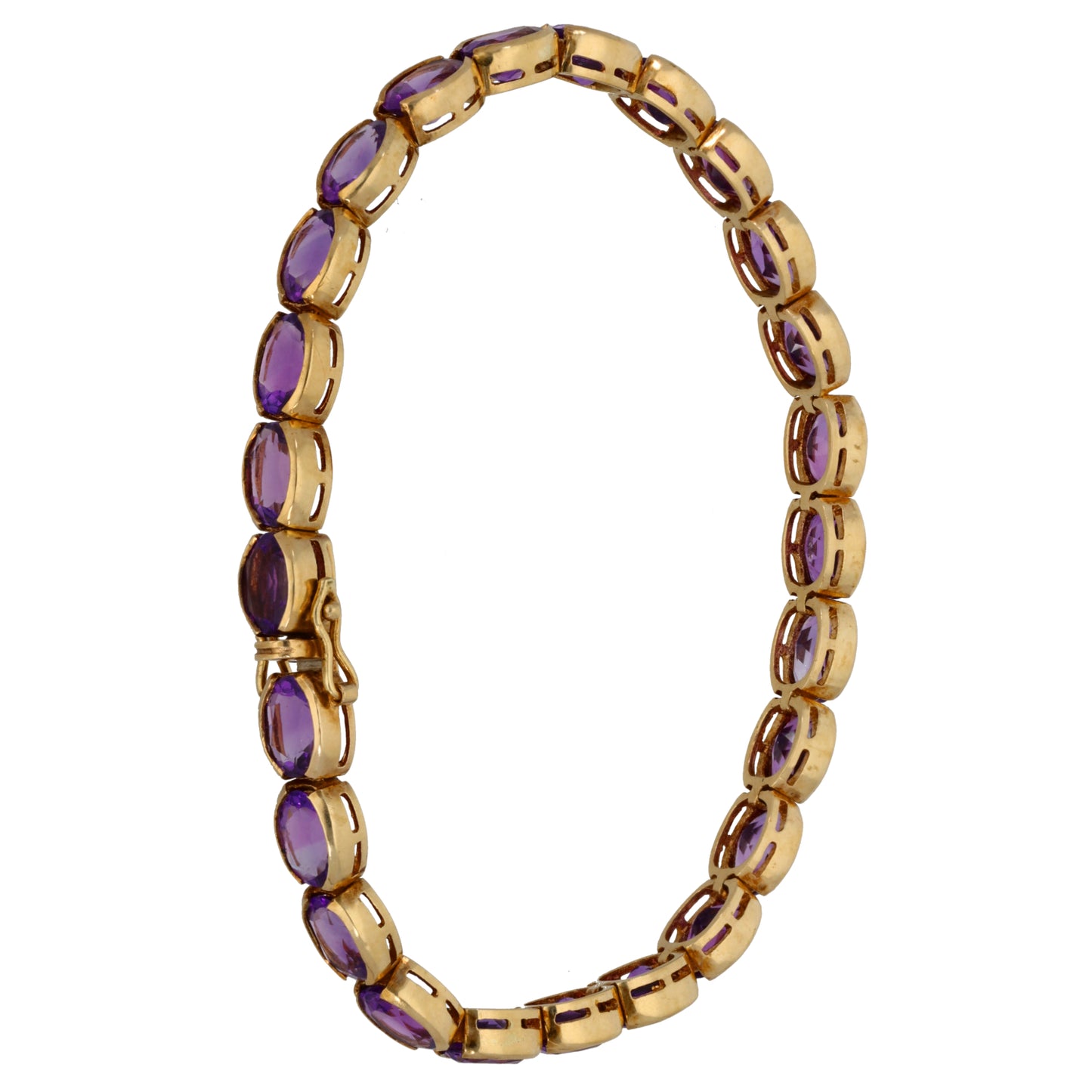 9ct Gold Amethyst Line/Tennis Bracelet