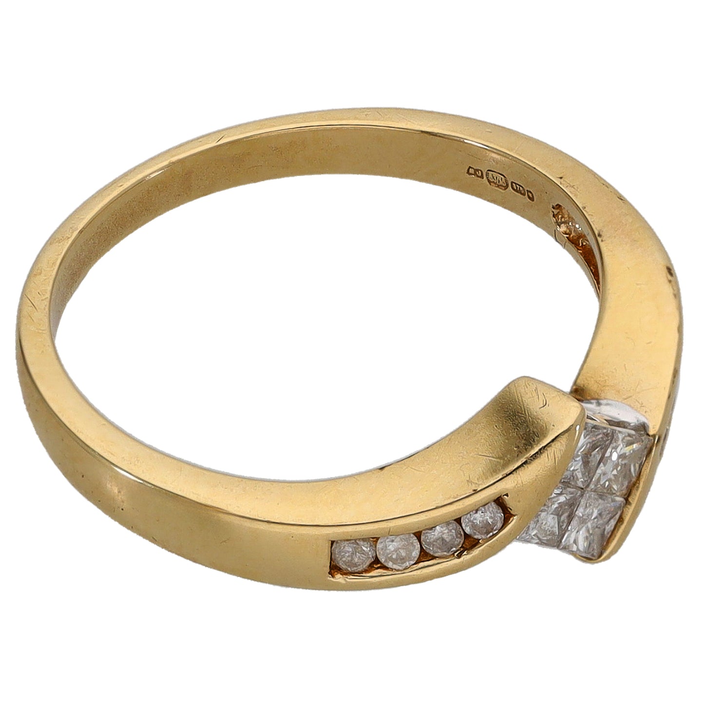 9ct Gold 0.28ct Diamond Cluster Ring Size K