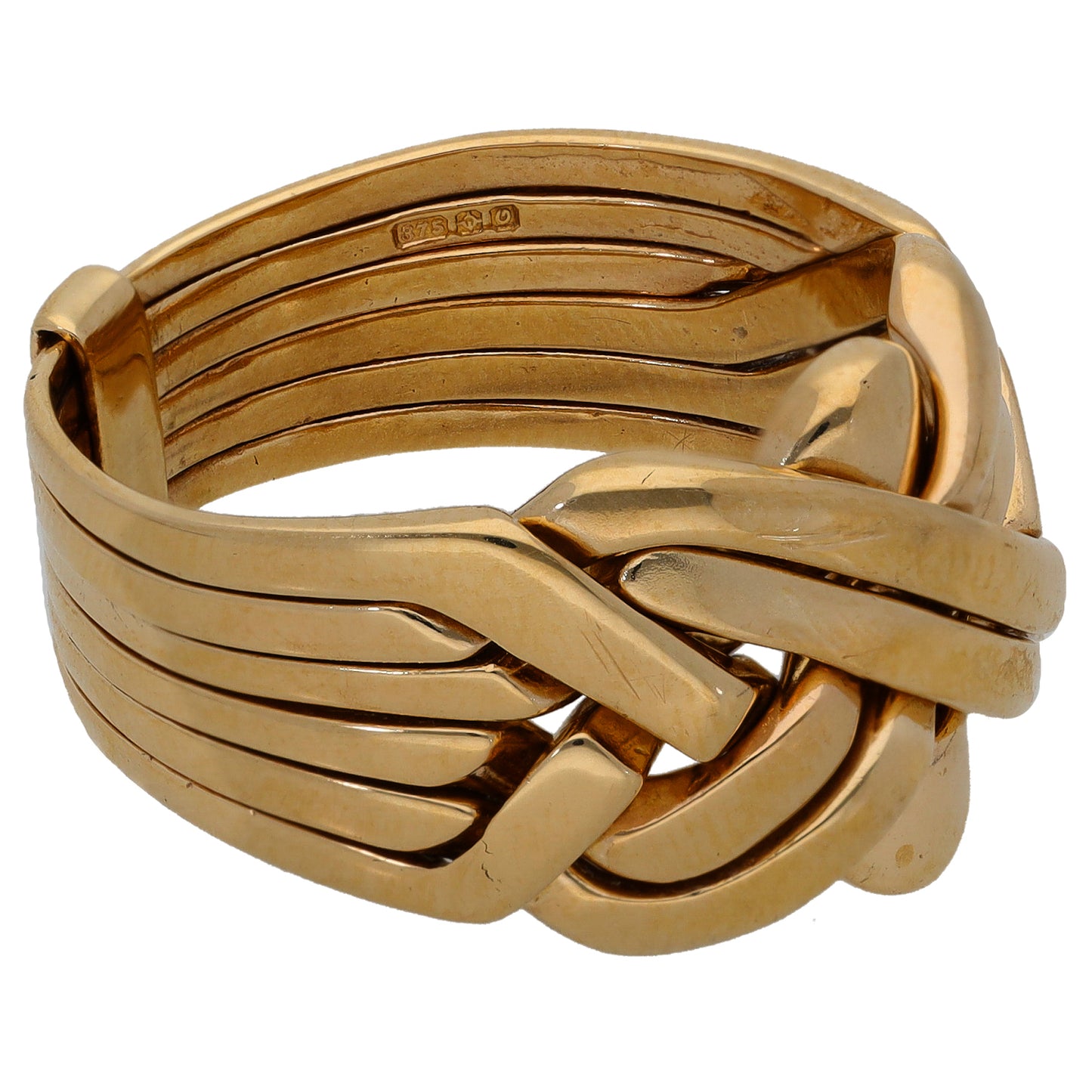 9ct Gold Puzzle Ring Size S