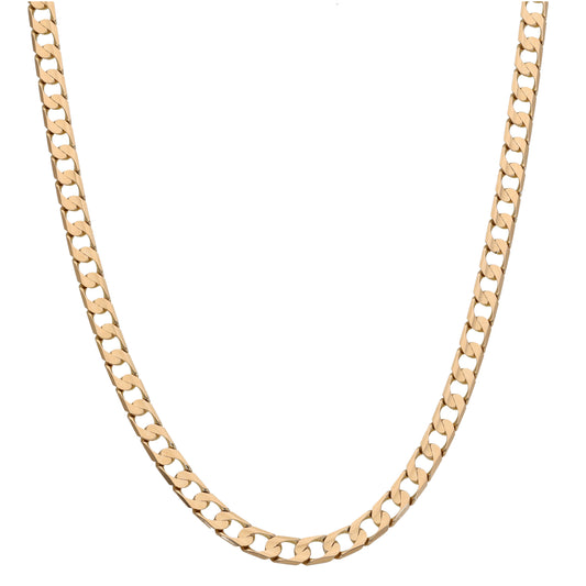 9ct Gold Curb Chain 18"