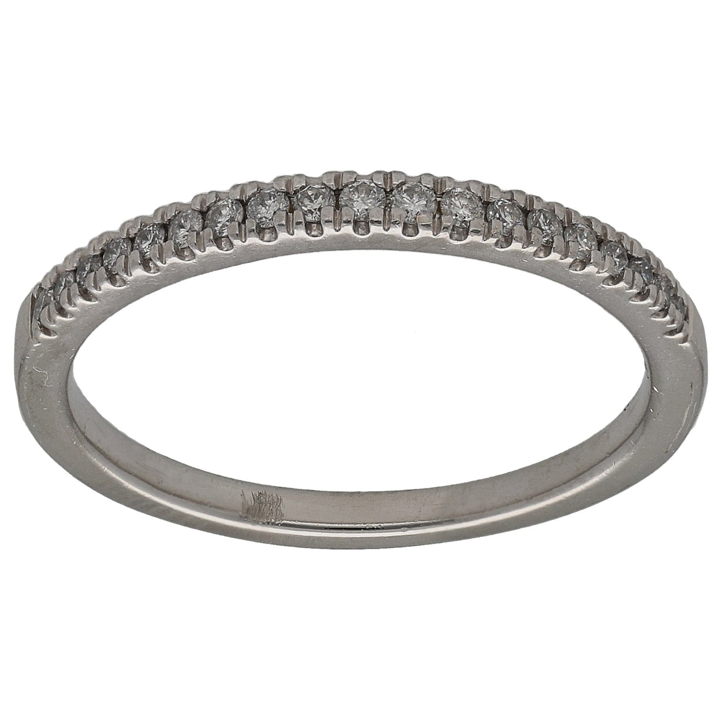 Platinum 0.15ct Diamond Half Eternity Ring Size N