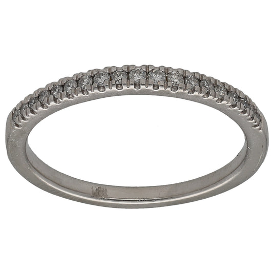 Platinum 0.15ct Diamond Half Eternity Ring Size N