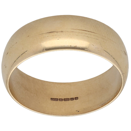 9ct Gold Plain Wedding Ring Size U
