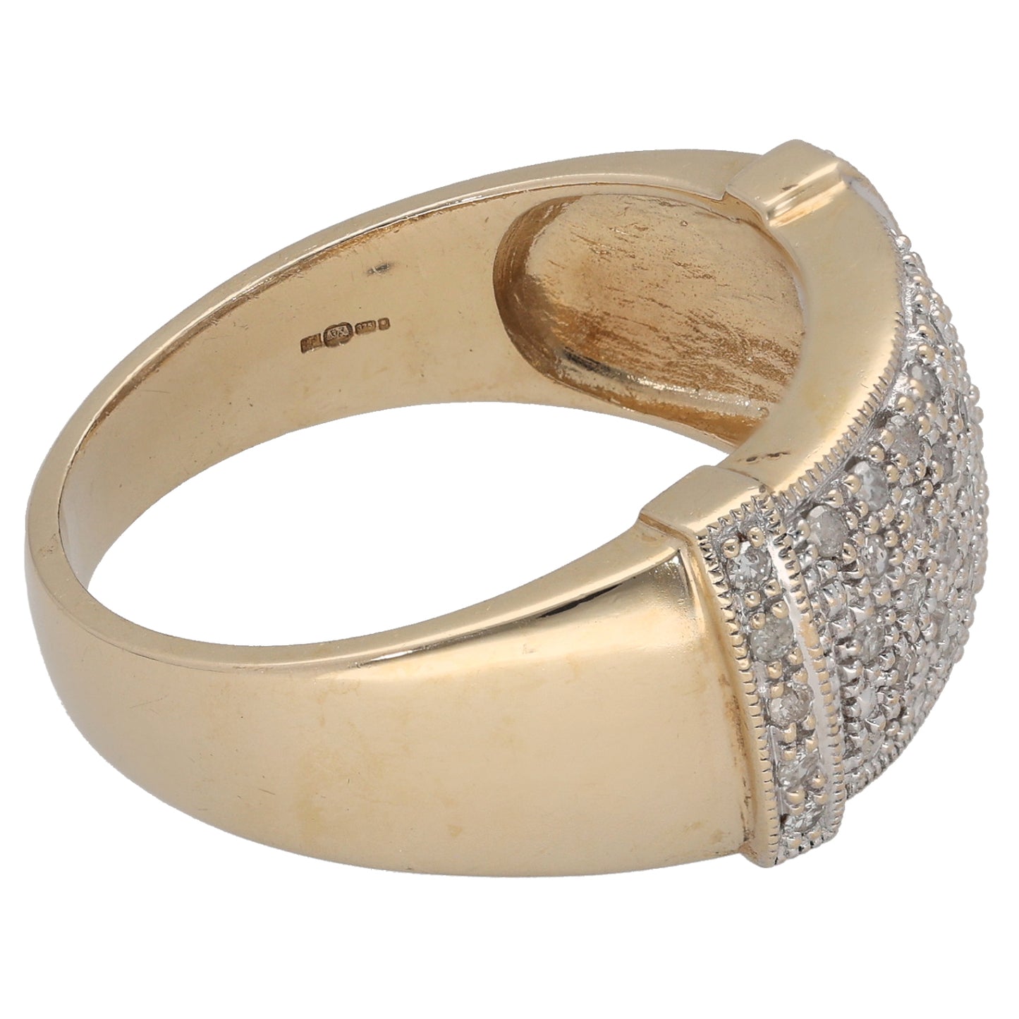 9ct Gold 0.50ct Diamond Dress/Cocktail Ring Size X