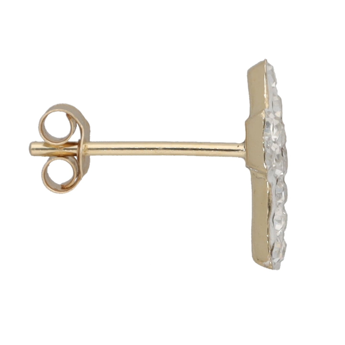 9ct Gold Single Cross Stud Earring