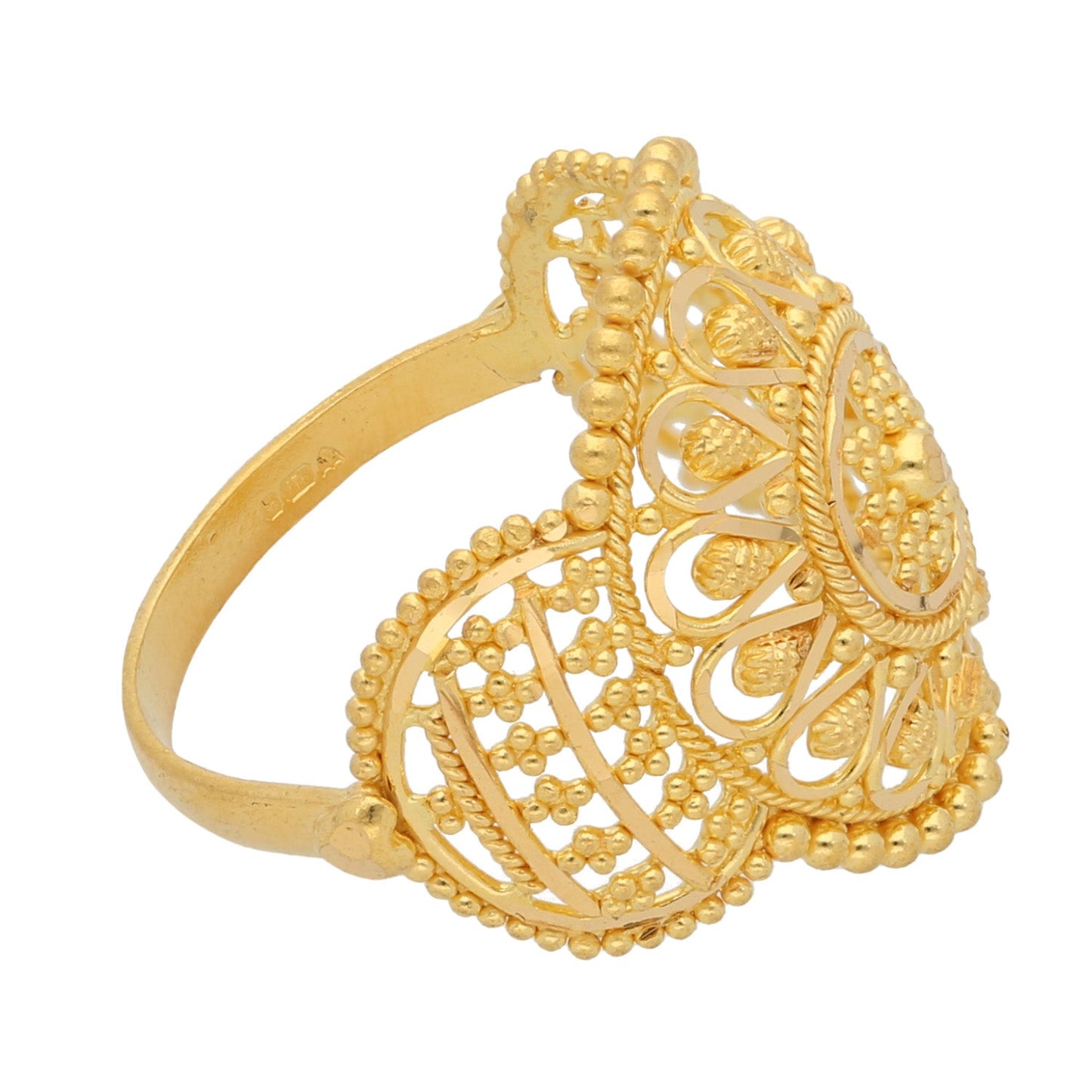 22ct Gold Filigree Dress/Cocktail Ring