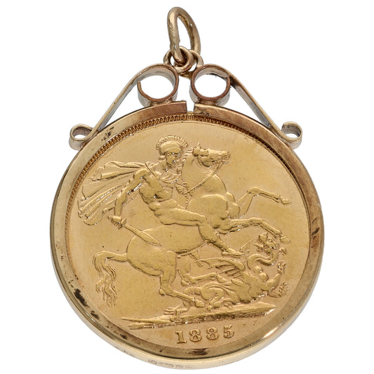 9ct Gold Full Sovereign Coin Pendant