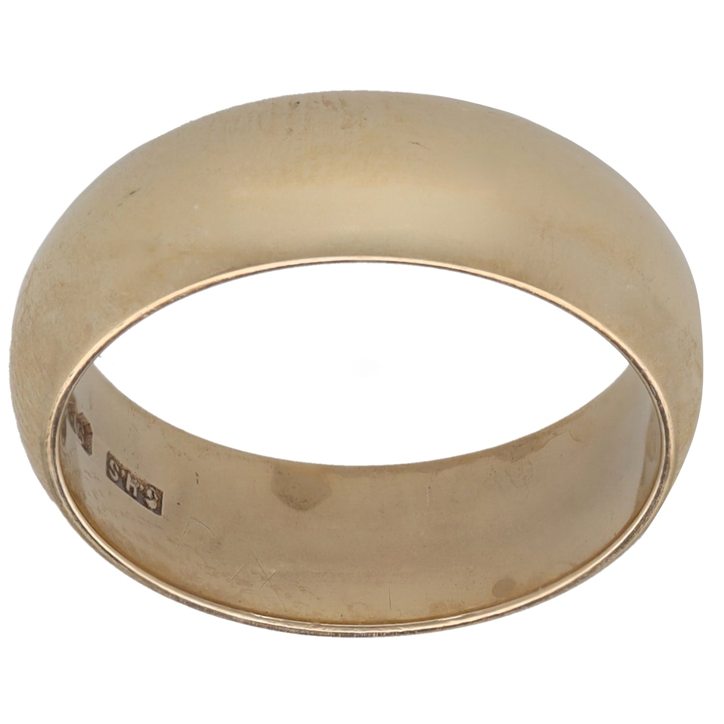 9ct Gold Plain Wedding Ring Size L
