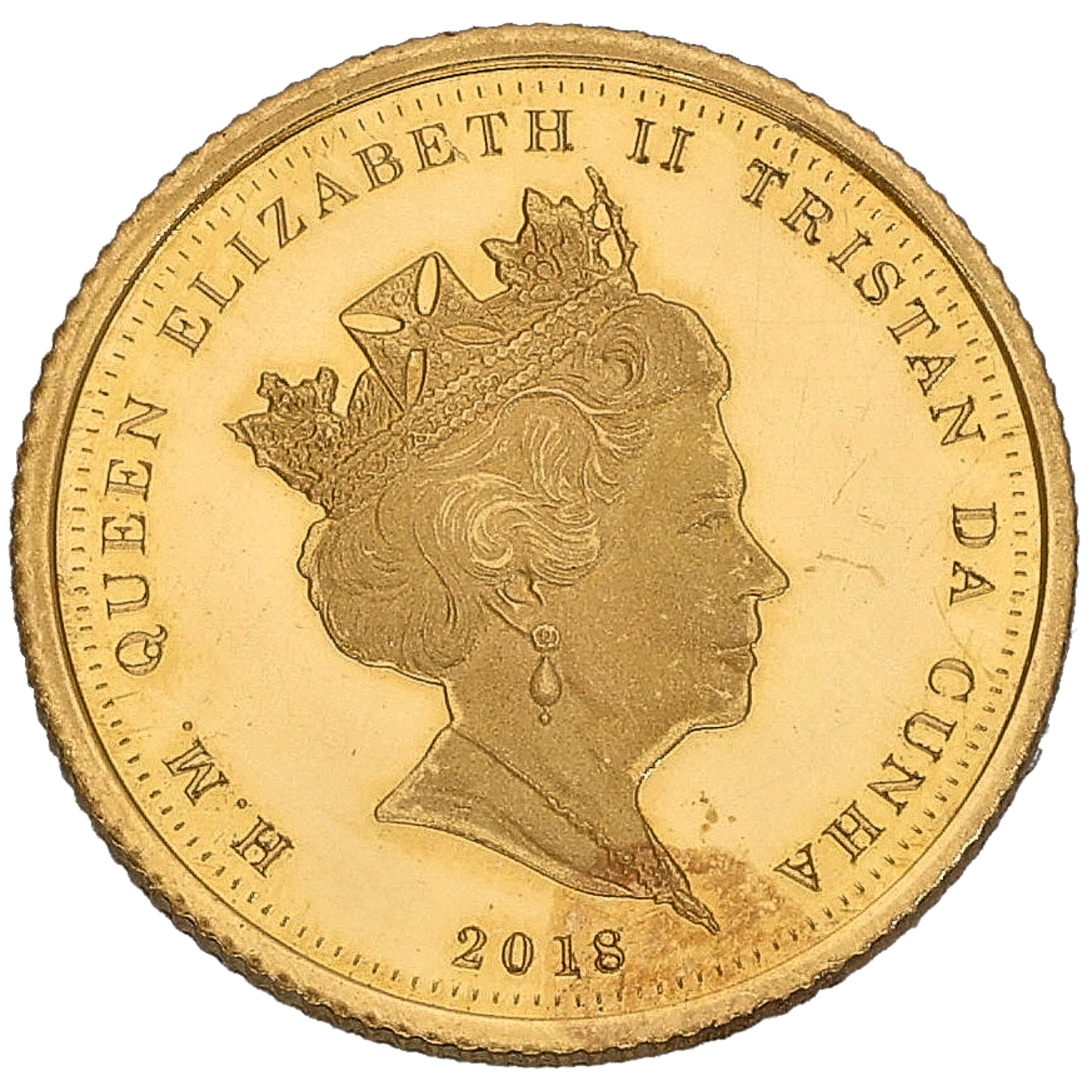 22ct Gold Queen Elizabeth II Quarter Sovereign Coin 2018