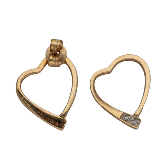 9ct Gold 0.02ct Diamond Alternative Earrings