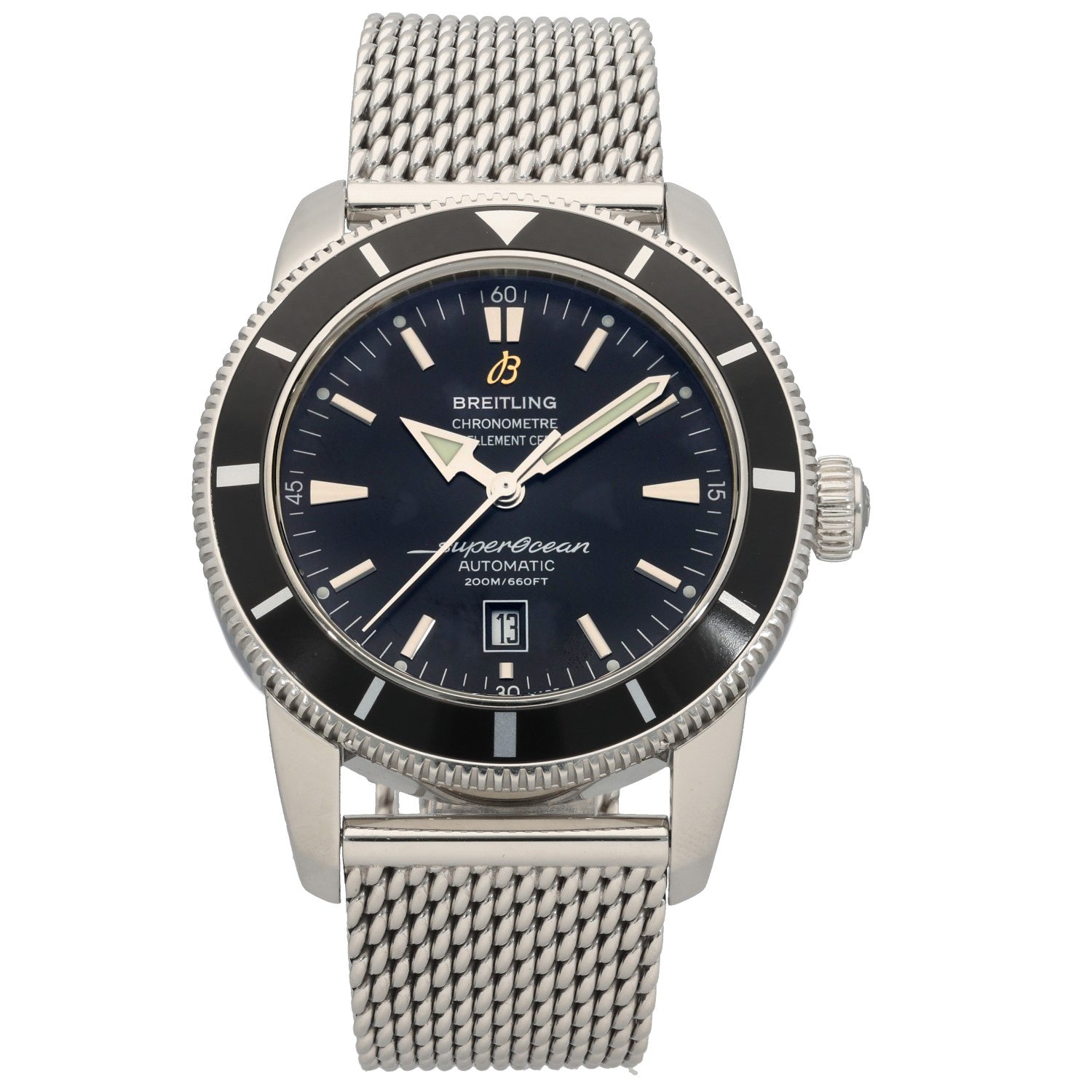 Breitling Superocean Heritage II A17320, Stainless Steel, Black Dial, Front Image