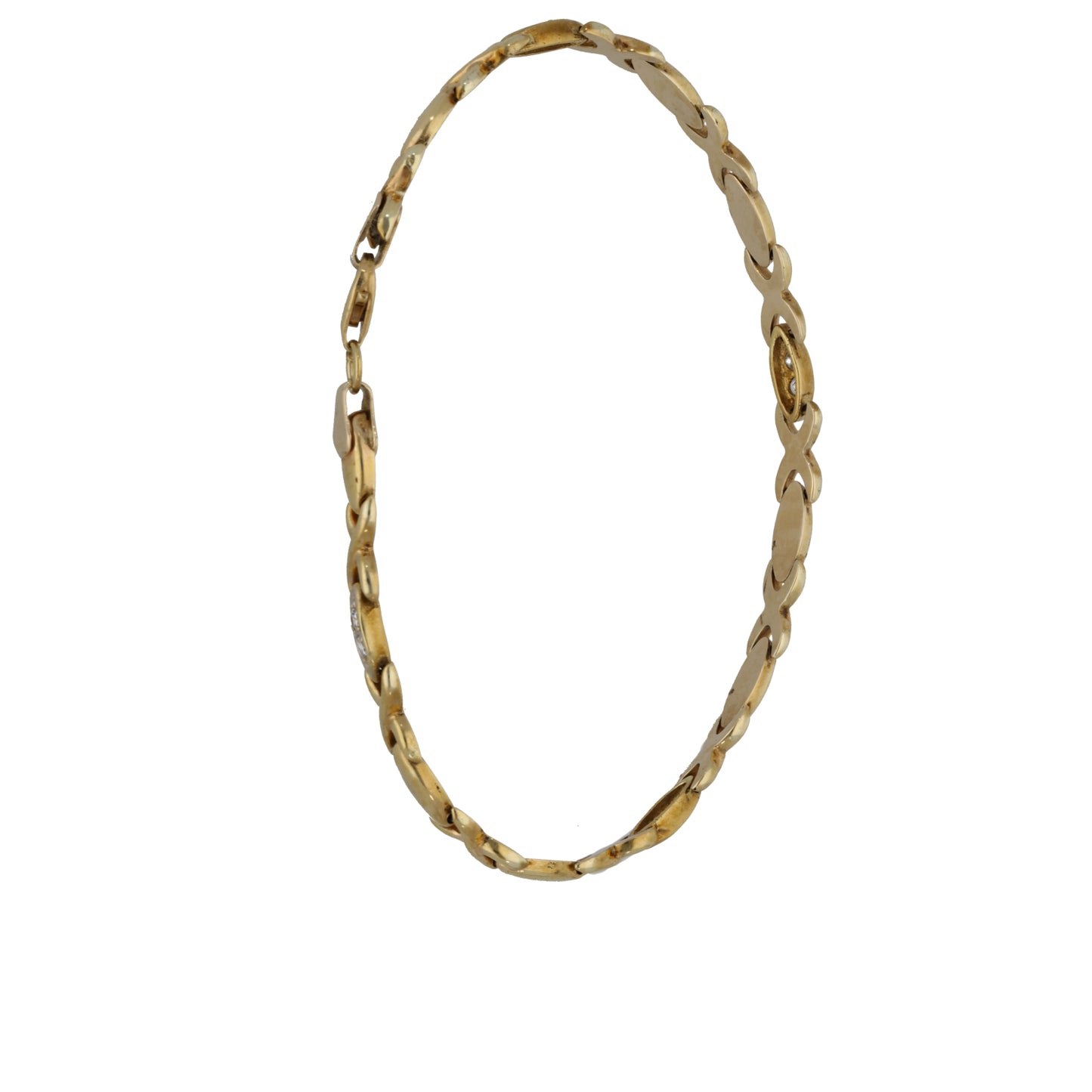 9ct Gold Cubic Zirconia Line/Tennis Bracelet