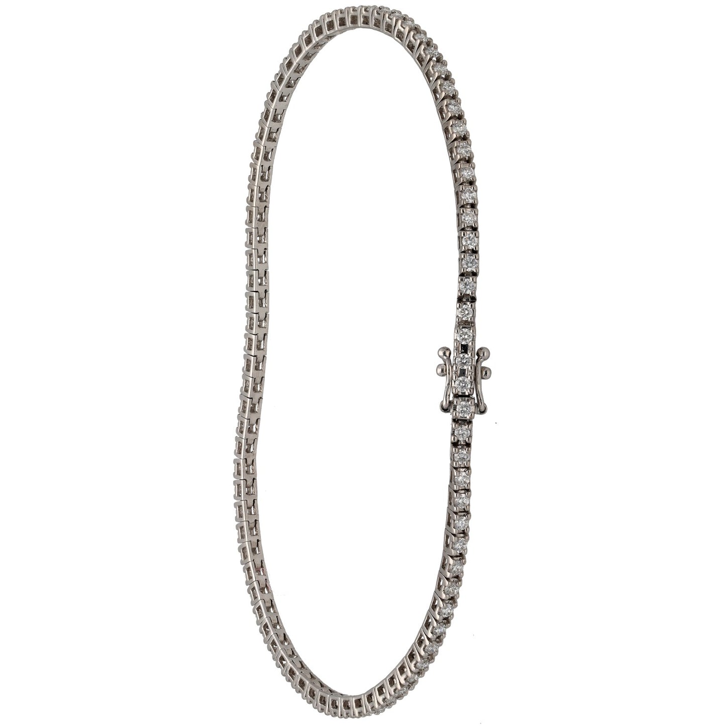 9ct White Gold 0.80ct Diamond Fancy Bracelet