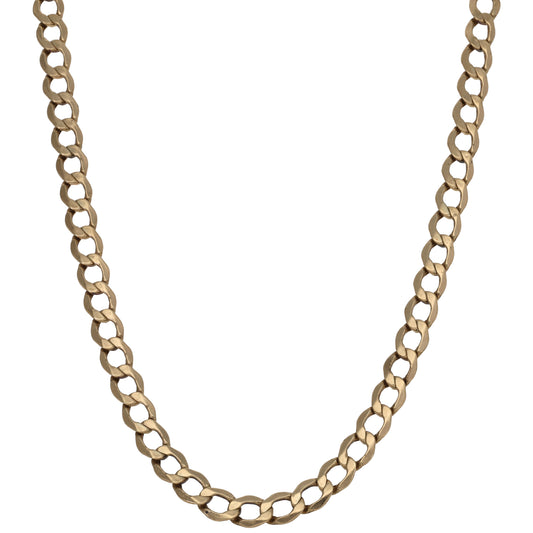 9ct Gold Curb Chain 22"