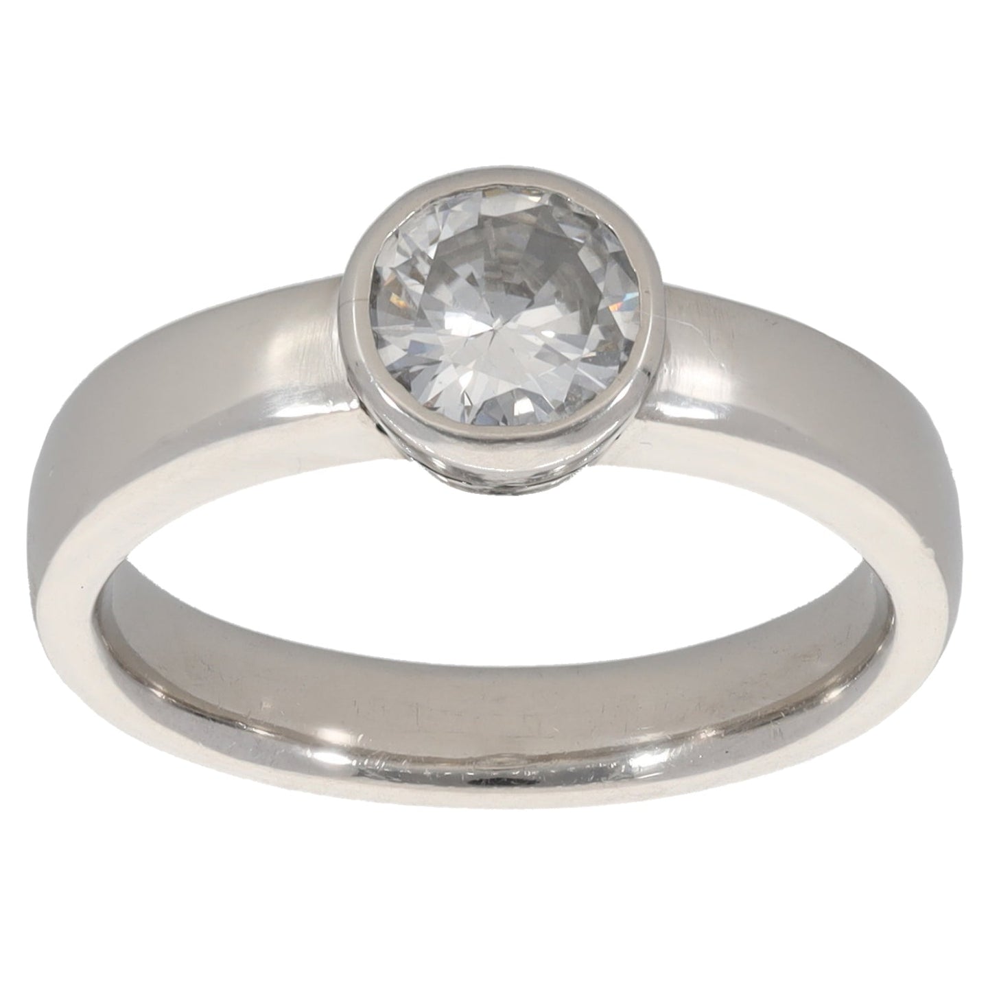 Platinum 0.75ct Diamond Solitaire Ring Size L