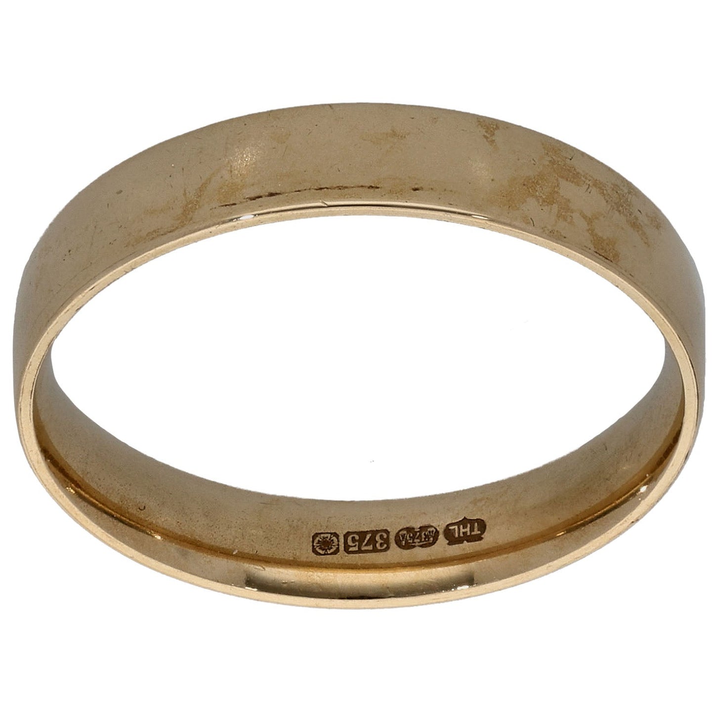 9ct Gold Plain Wedding Ring Size P